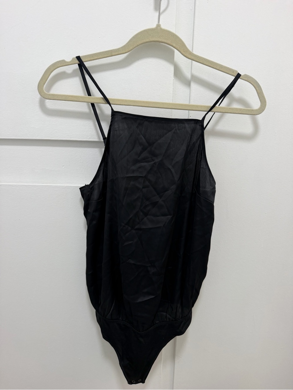 ABERCROMBIE & FITCH Black Tie Back Bodysuit